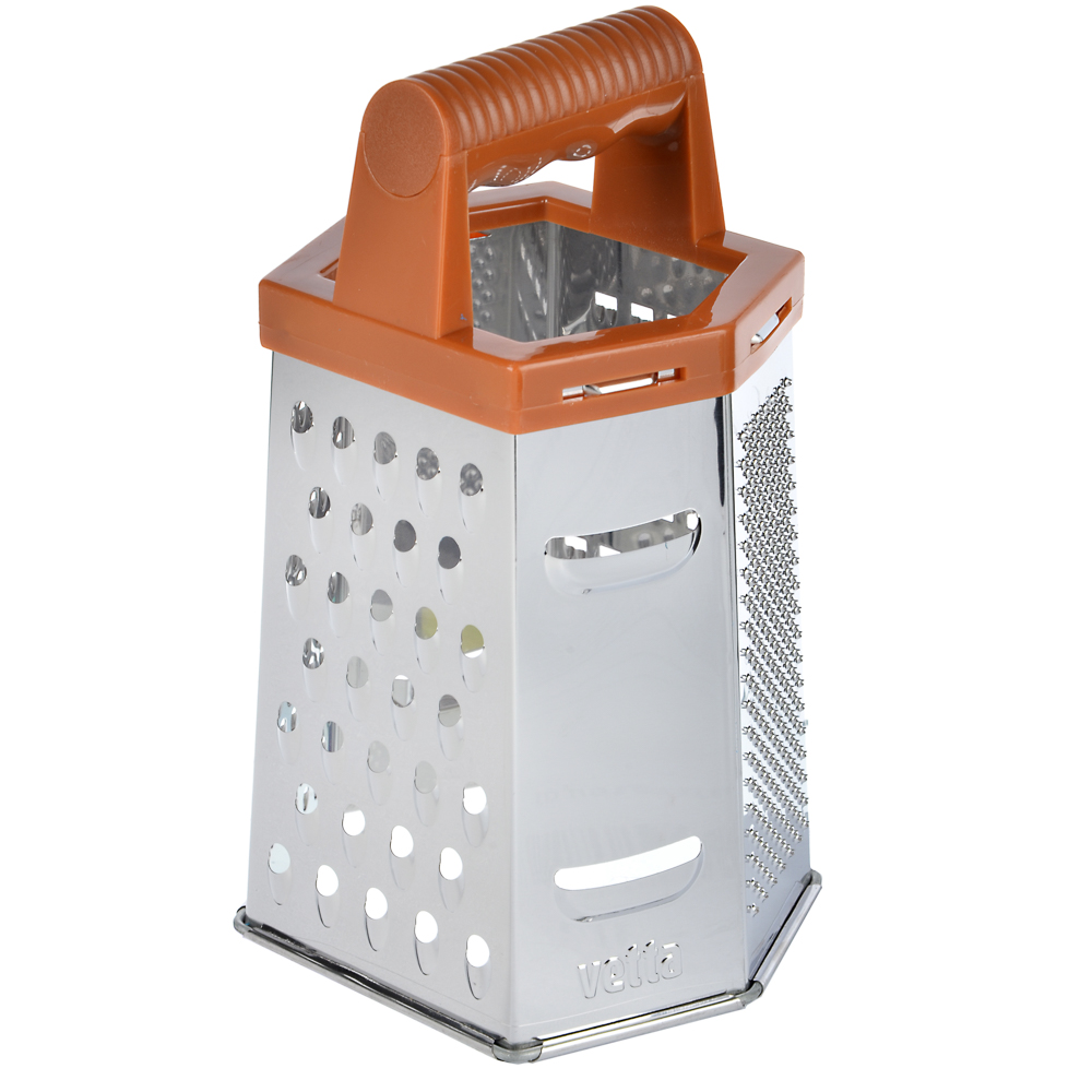 VETTA Терка 6-и сторонняя 20см, нерж.сталь, под дерево, KL326A-8S