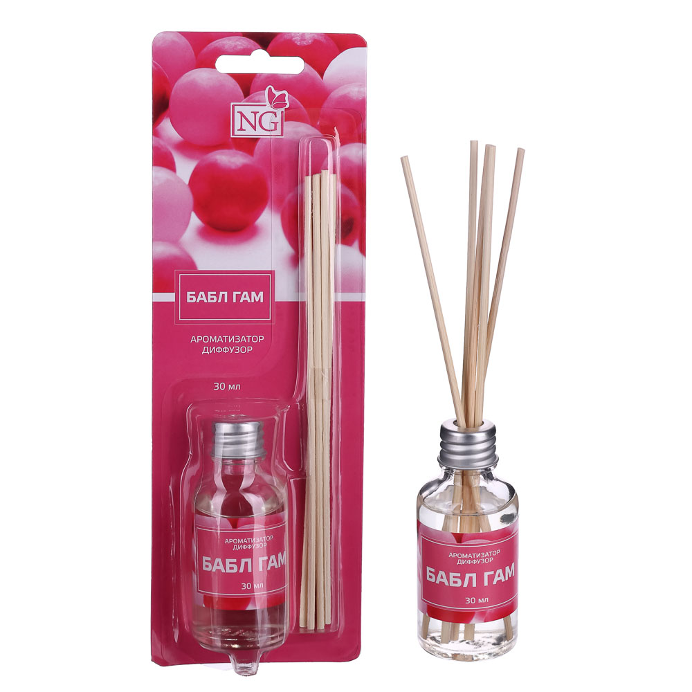 NEW GALAXY Ароматизатор диффузор (бабл гам,ваниль,океан,лаванда,цитрус,лайм) 30мл 