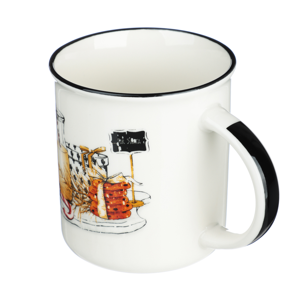 MILLIMI Кружка Микс, фарфор, 4 дизайна, 310мл