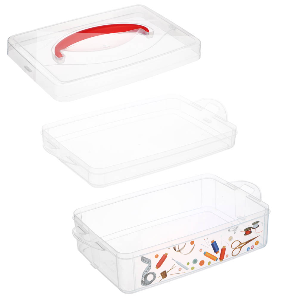 Коробка универсальная с ручкой и декором "Multi box" 245*160*105мм 4312333