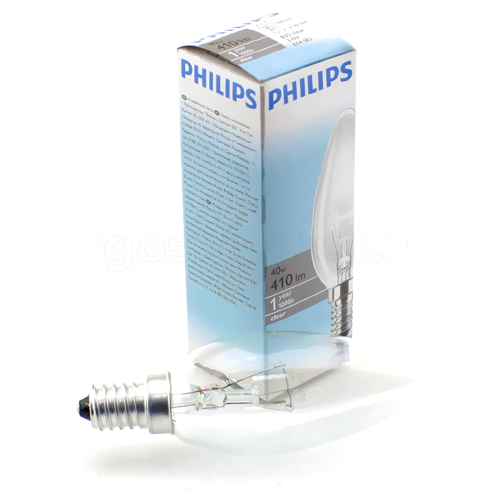 Philips B35 230V 40W E14 clear