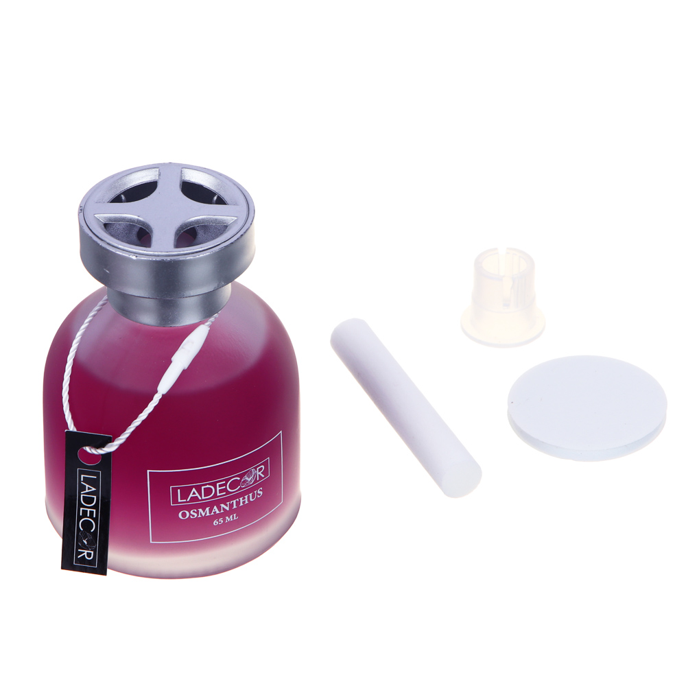 LADECOR Аромадиффузор для автомобиля и помещения, 65 мл, зеленый чай, османтус, одеколон