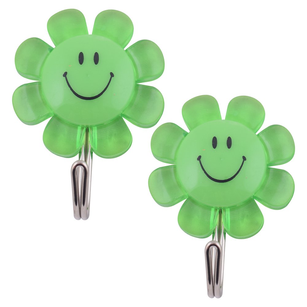 Набор из 2-х крючков "Улыбка с цветком "