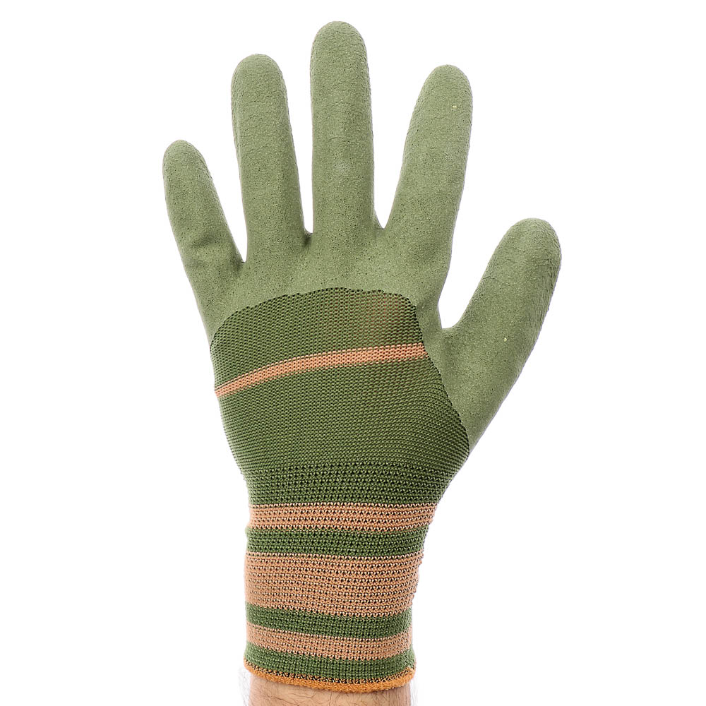 INBLOOM Перчатки садовые с вспененным латексным полуобливом 23см 9р