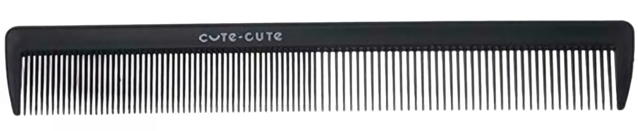 Гребень комбинированный узкий пластик,черный  020015