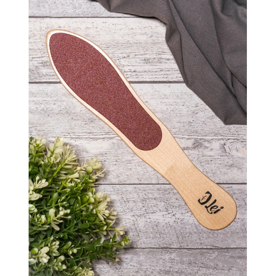 Терка абразивная педикюрная деревянная двухсторонняя (80/120) 405020