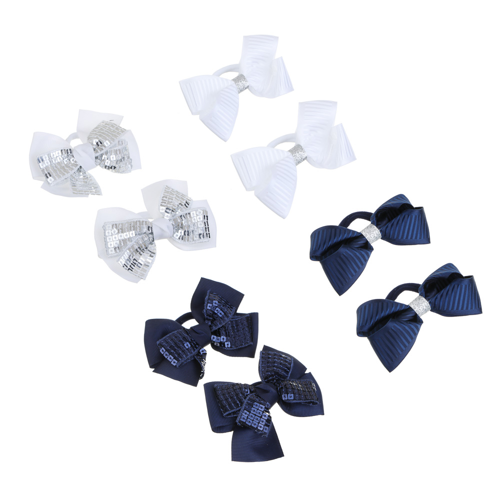 ЮНИLOOK Набор детских резинок для волос 2шт, 8см,полиэстер,2дизайна, ШБ23-03