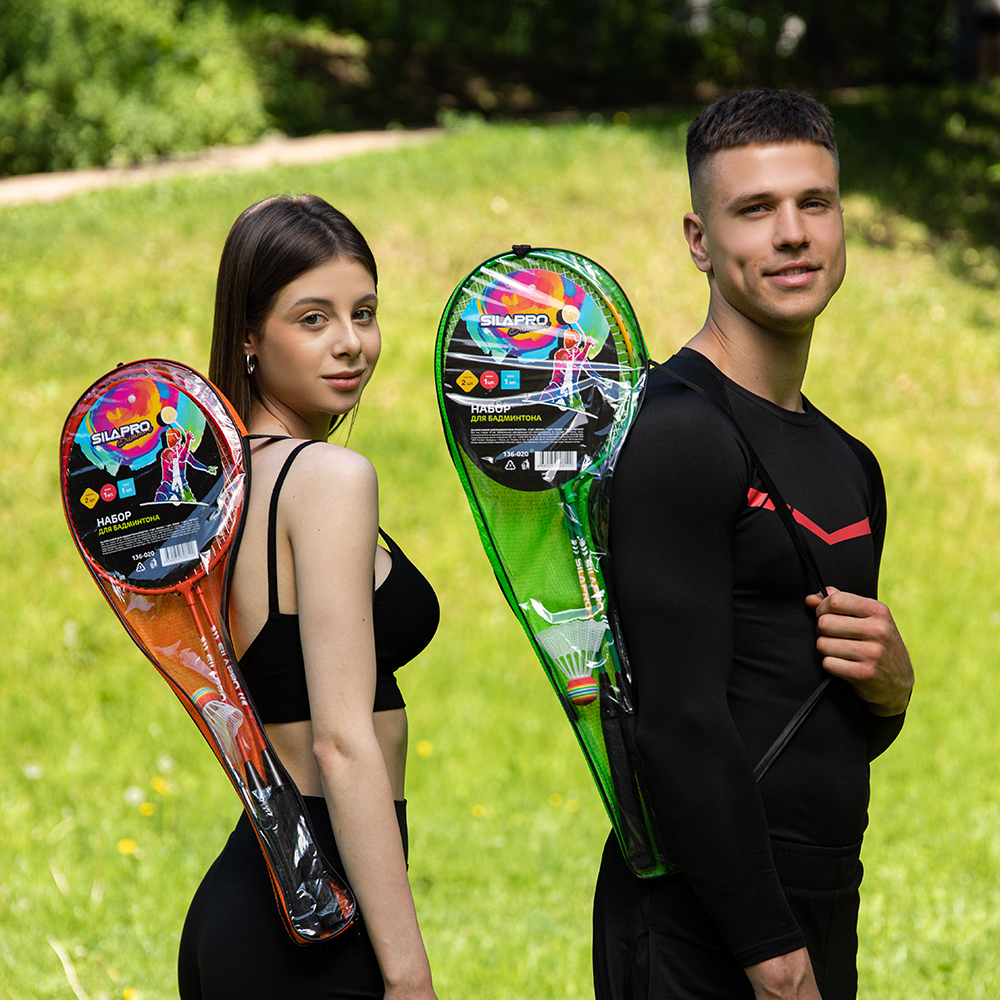 SILAPRO Набор бадминтона (ракетка-2шт; волан-1шт; чехол-1шт) 