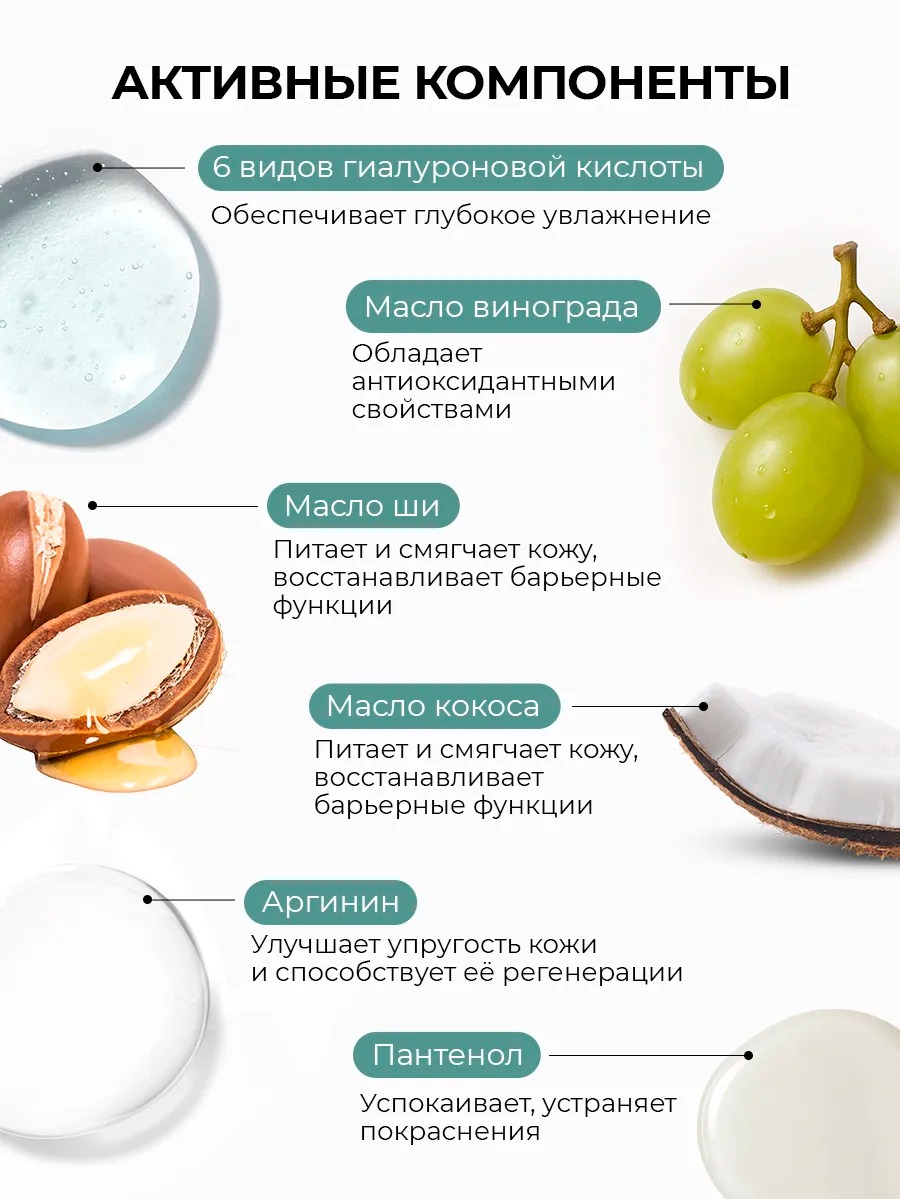 Mi-Ri-Ne Увлажняющий антивозрастной крем-флюид для лица HYALURON 50 мл