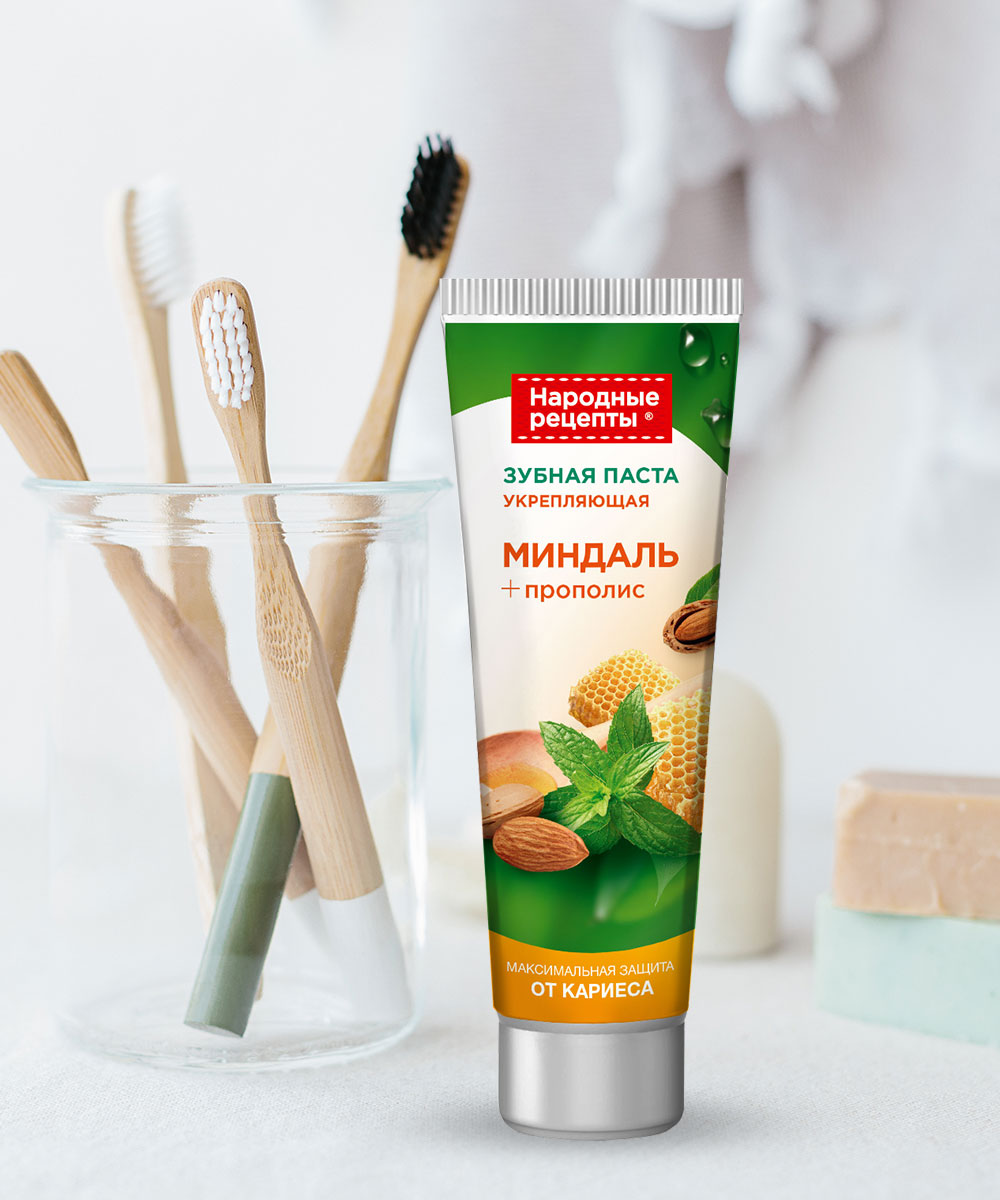 Зубная паста Укрепляющая "Народные рецепты" 75мл