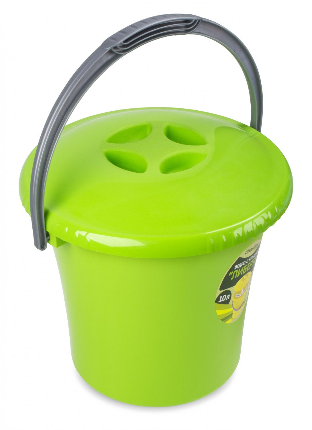 Ведро либерти 10л с крышкой С604К