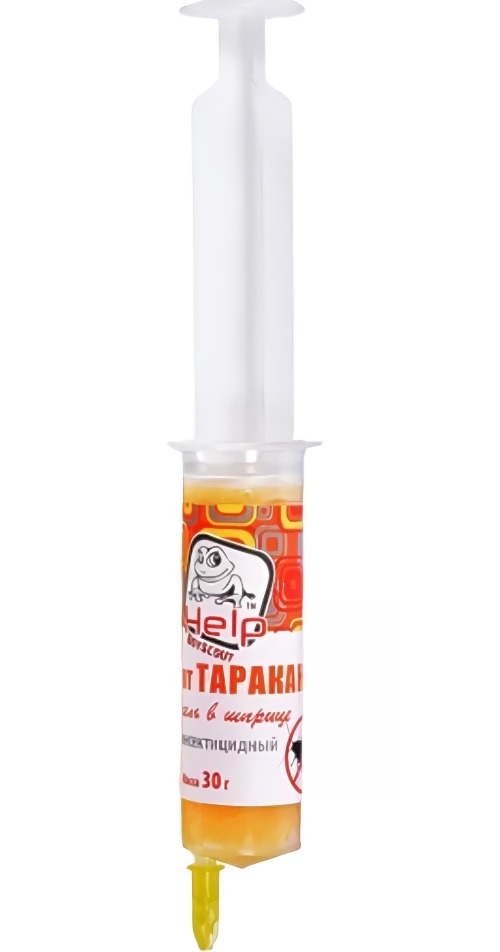 Help Гель от Тараканов, в шприце инсектицидный 30г