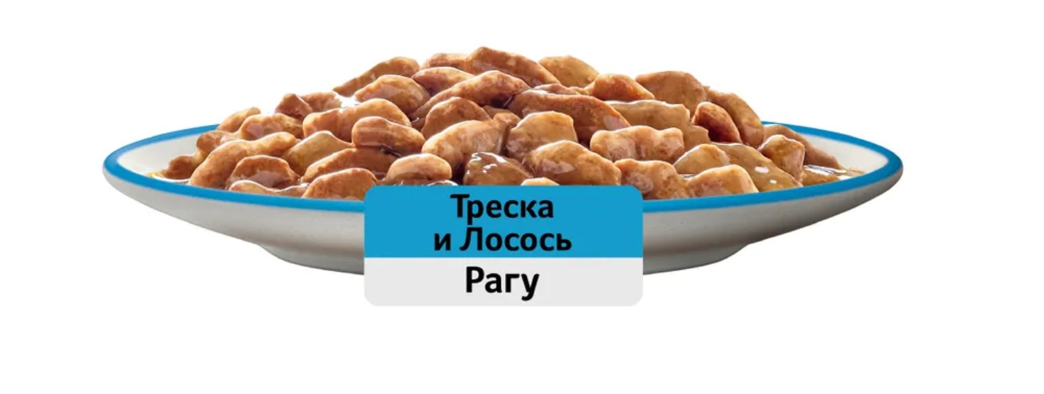 Whiskas влажный рагу Треска 75гр