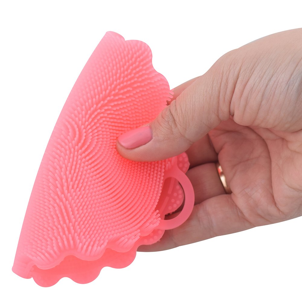 Щетка силиконовая для мытья посуды, овощей и фруктов "Волна" 12,5см