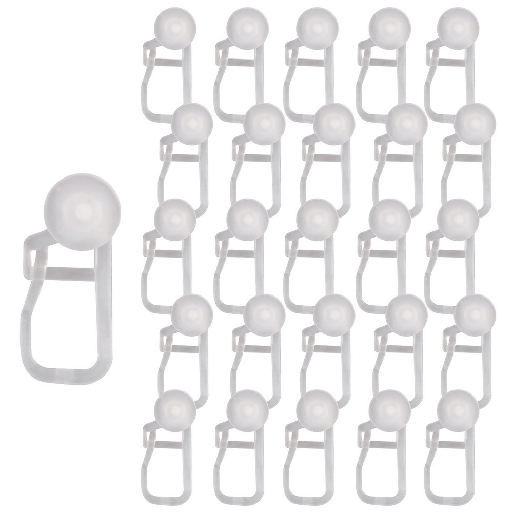 Крючки для штор с роликом и замком. Набор25 шт МГ76-122