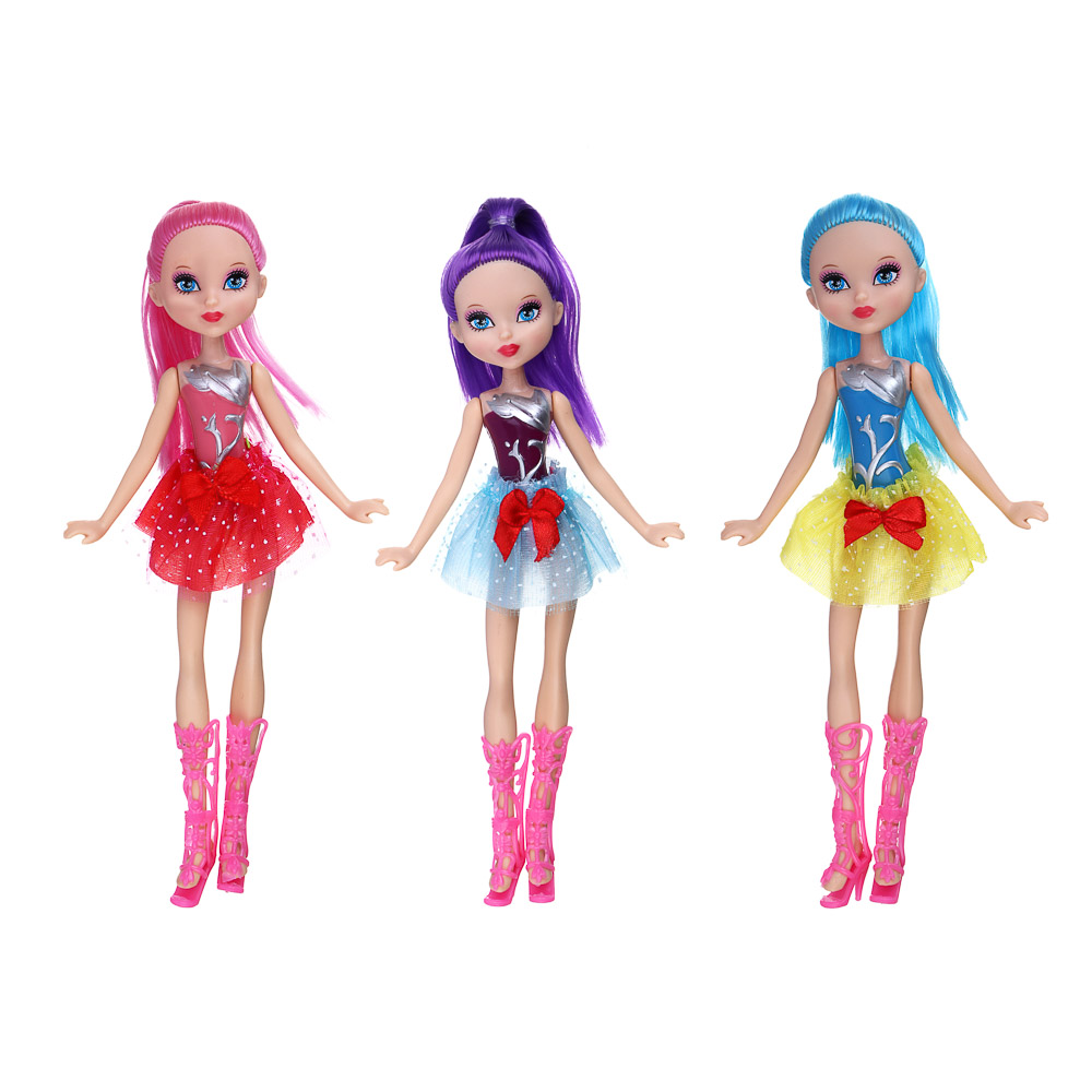 ИГРОЛЕНД Кукла с цветными волосами 16см