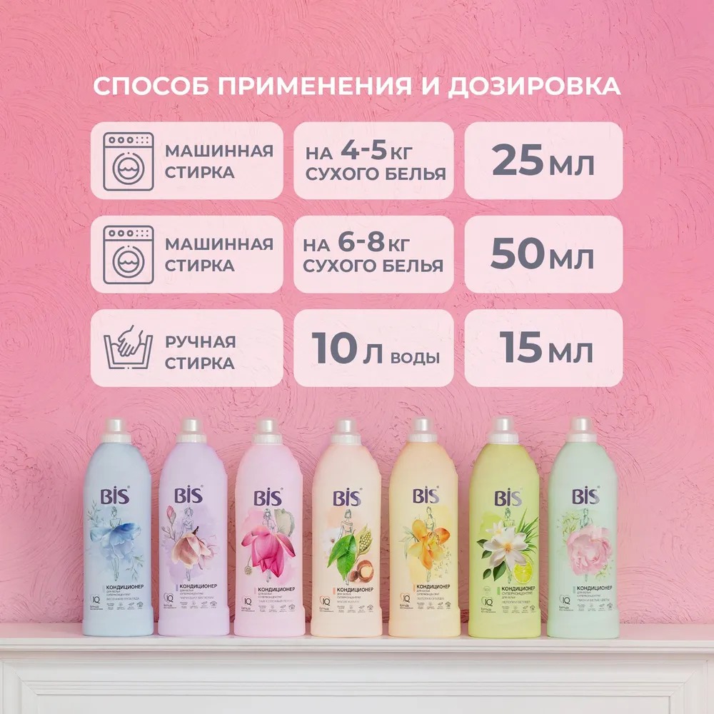 Bis Кондиционер для белья 900мл (Ветивер и Нероли)