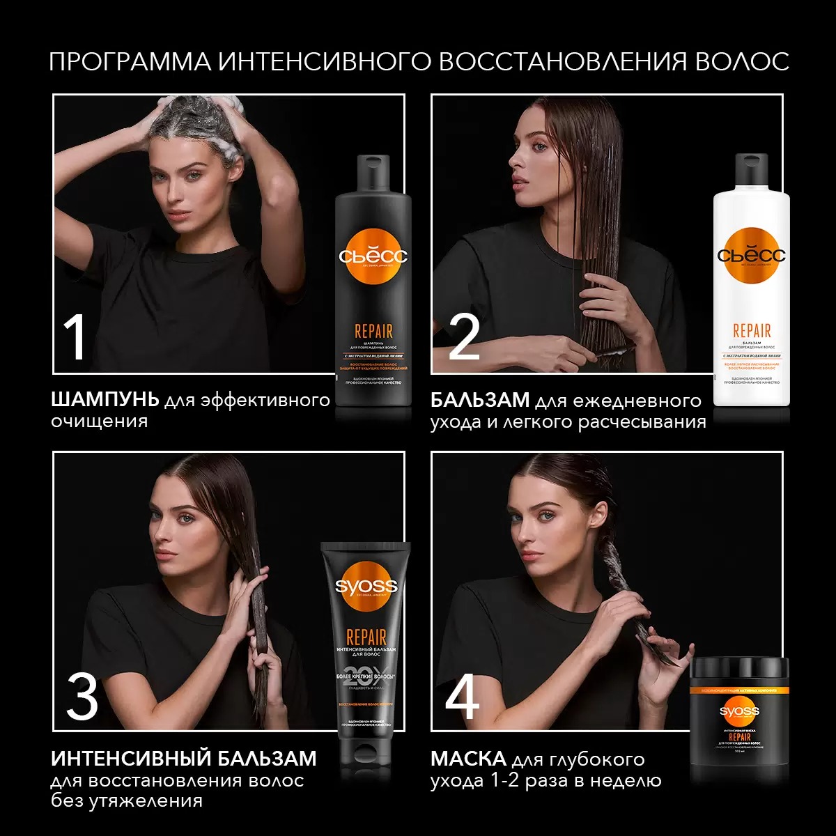 Syoss Repair шампунь 450мл