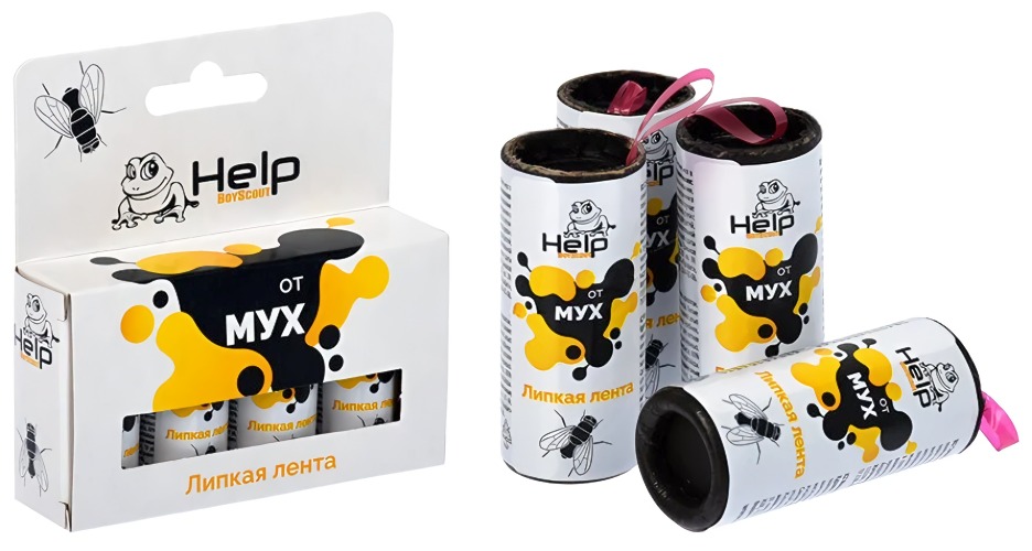 Help Липкая лента от мух 4шт 