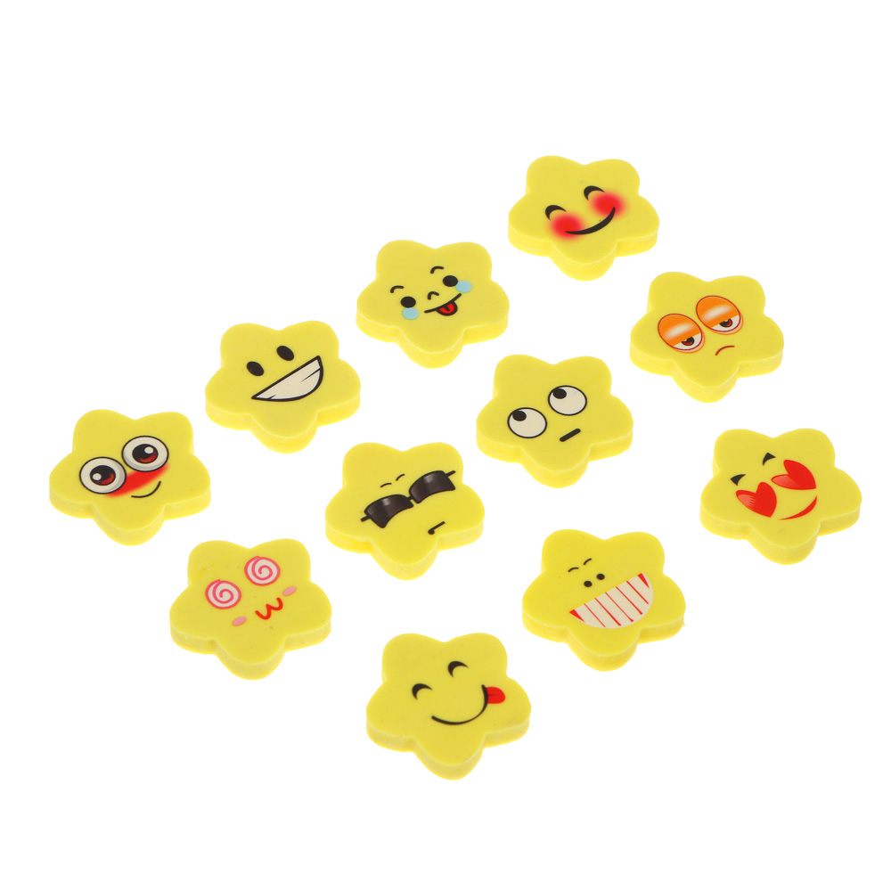 Ластик в форме звезды со смайлом