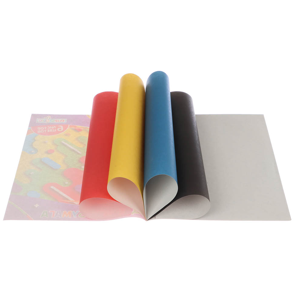 Бумага цветная 6 листов 6 цветов