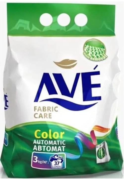 AVE порошок автомат для цветных вещей 3кг AVE порошок автомат для цветных вещей 3кг