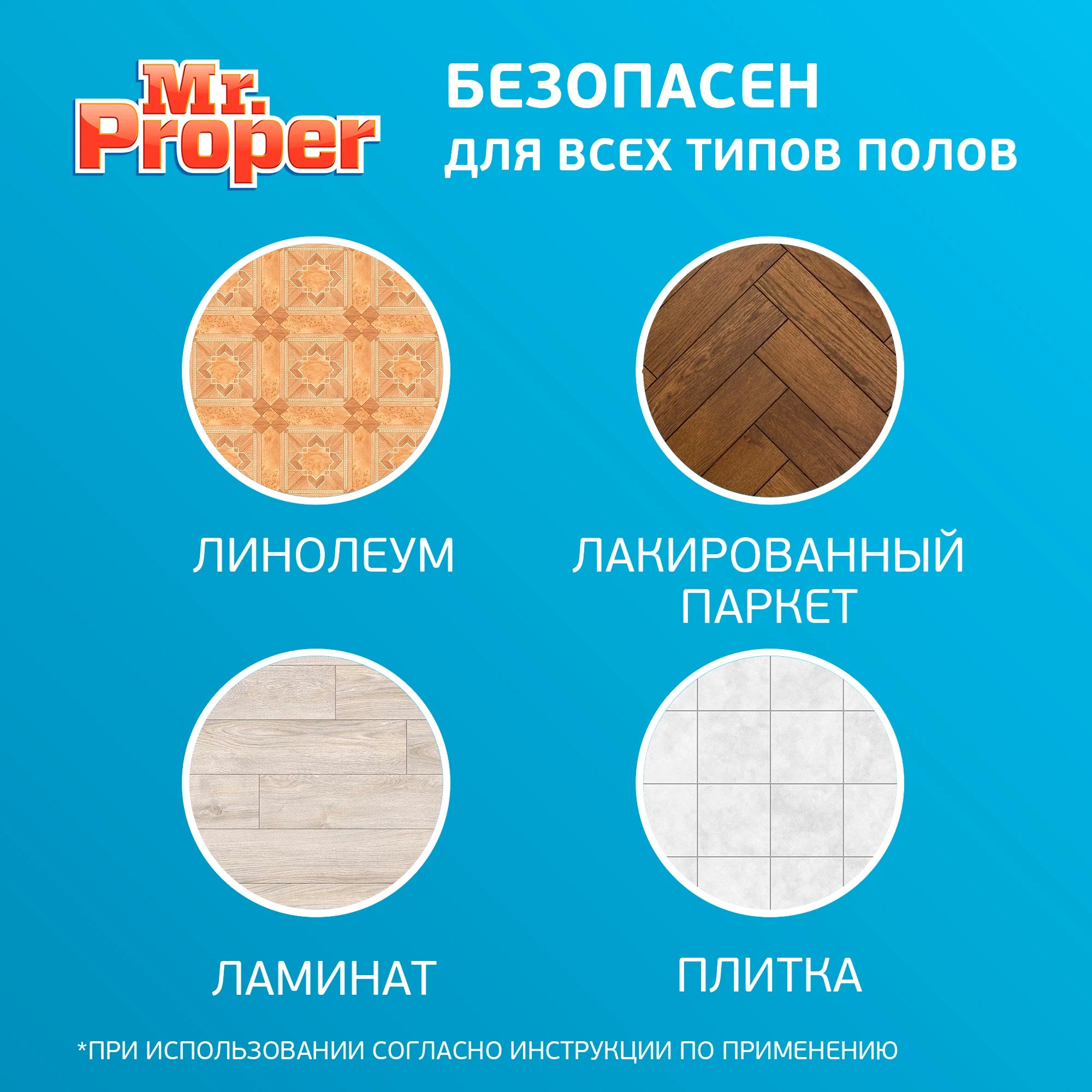 Чист.средство Мистер пропер для полов и стен Лимон 1л