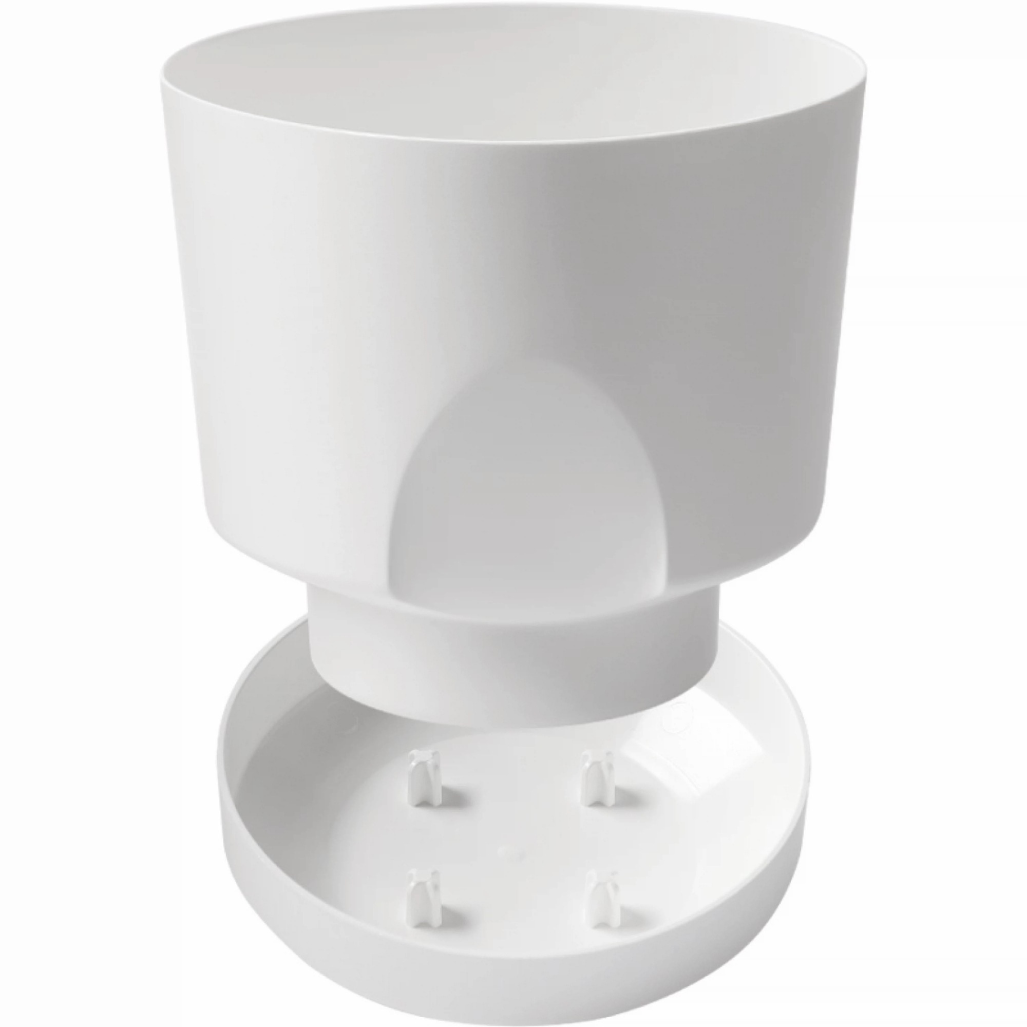 Кашпо Тренд 0,8л, d12см, h11см белый пластик