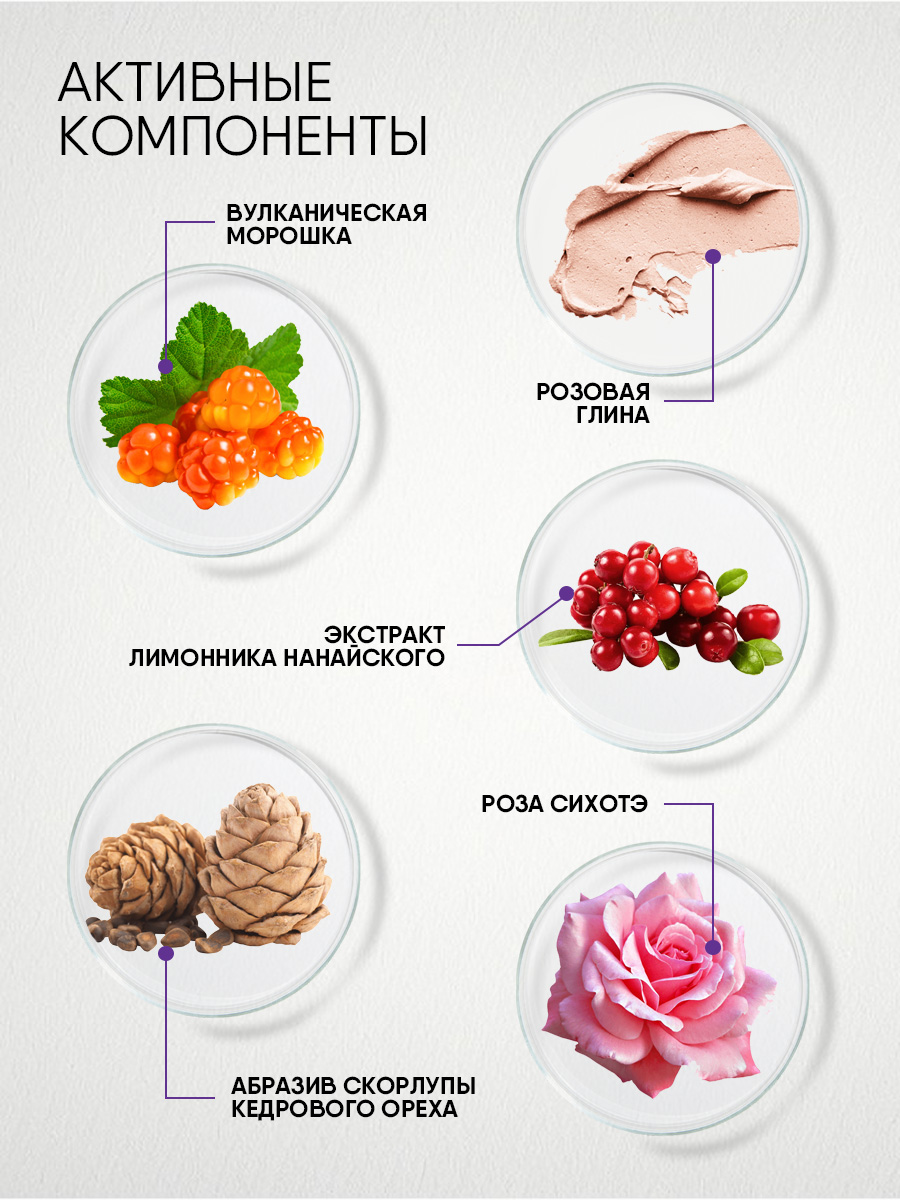 NS Doctor Taiga маска-скраб для лица "Био 3 в 1" 100мл