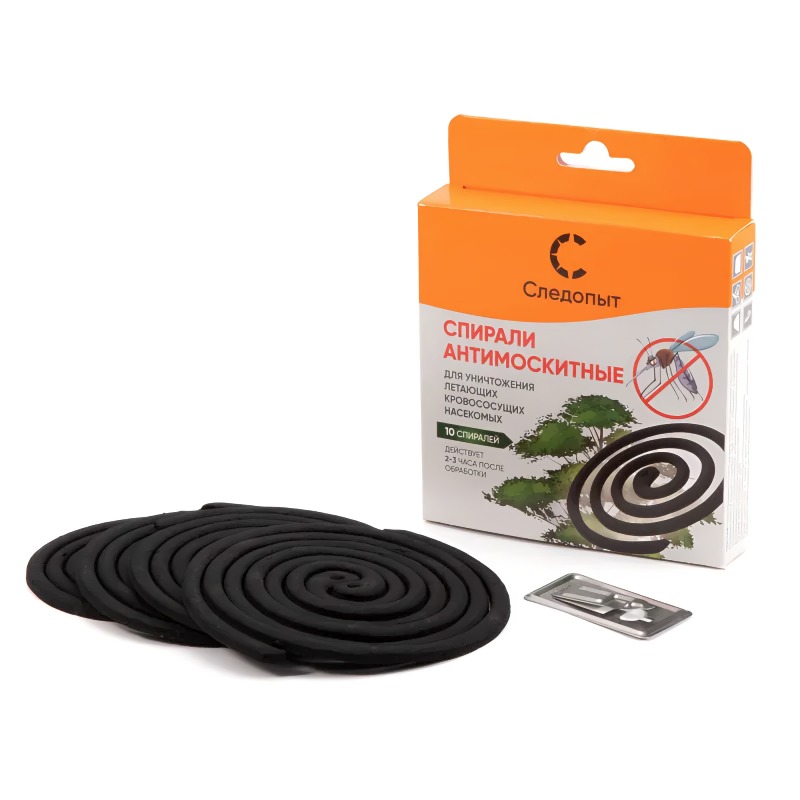 Следопыт Спирали антимоскитные 10 шт коробка с подвесом