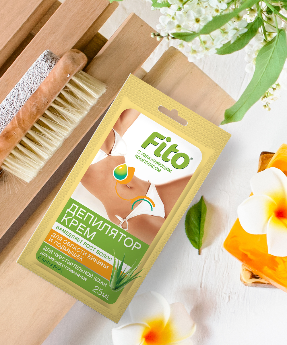 Крем-депилятор с экстрактом Алоэ вера для области бикини и подмышек д/чувств/кожи 25мл Крем-депилятор с экстрактом Алоэ вера для области бикини и подмышек д/чувств/кожи 25мл