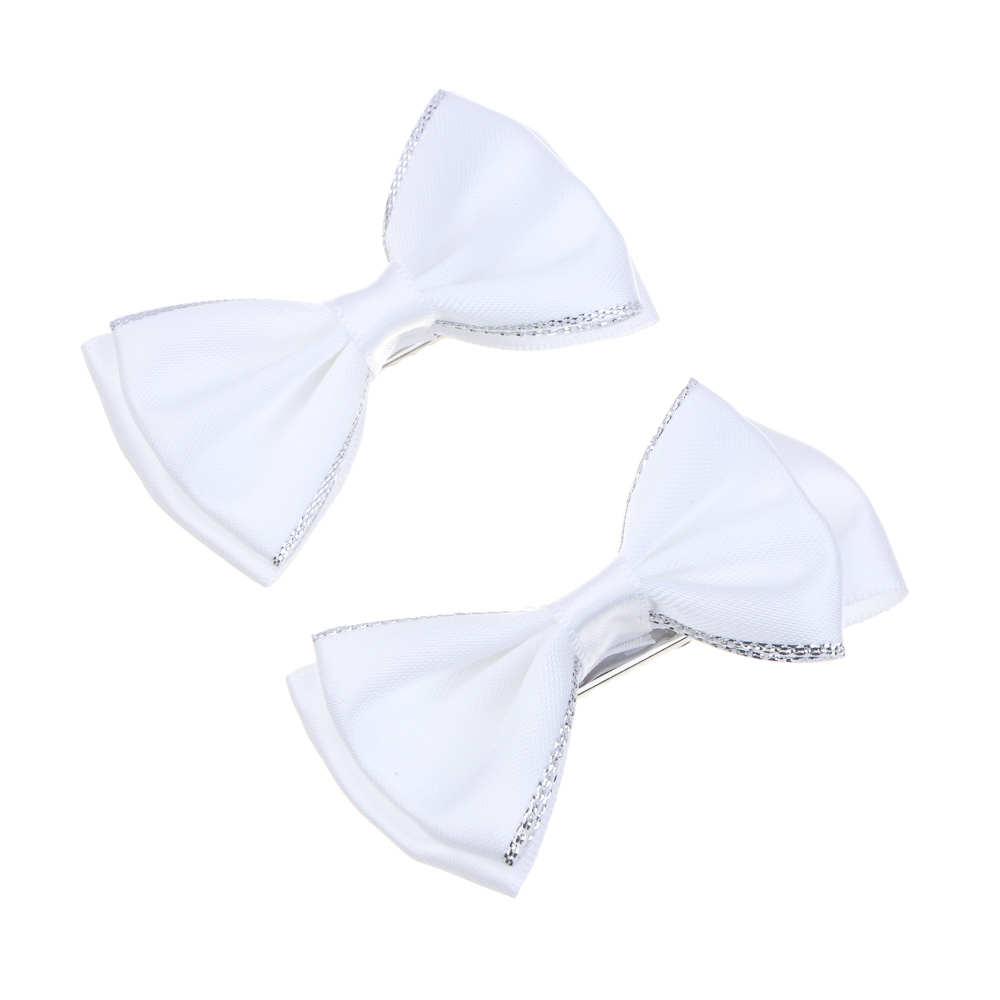 ЮНИLOOK Набор детских зажимов для волос 2шт, 7см, полиэстер, металл, 6 дизайнов, ШБ23-01