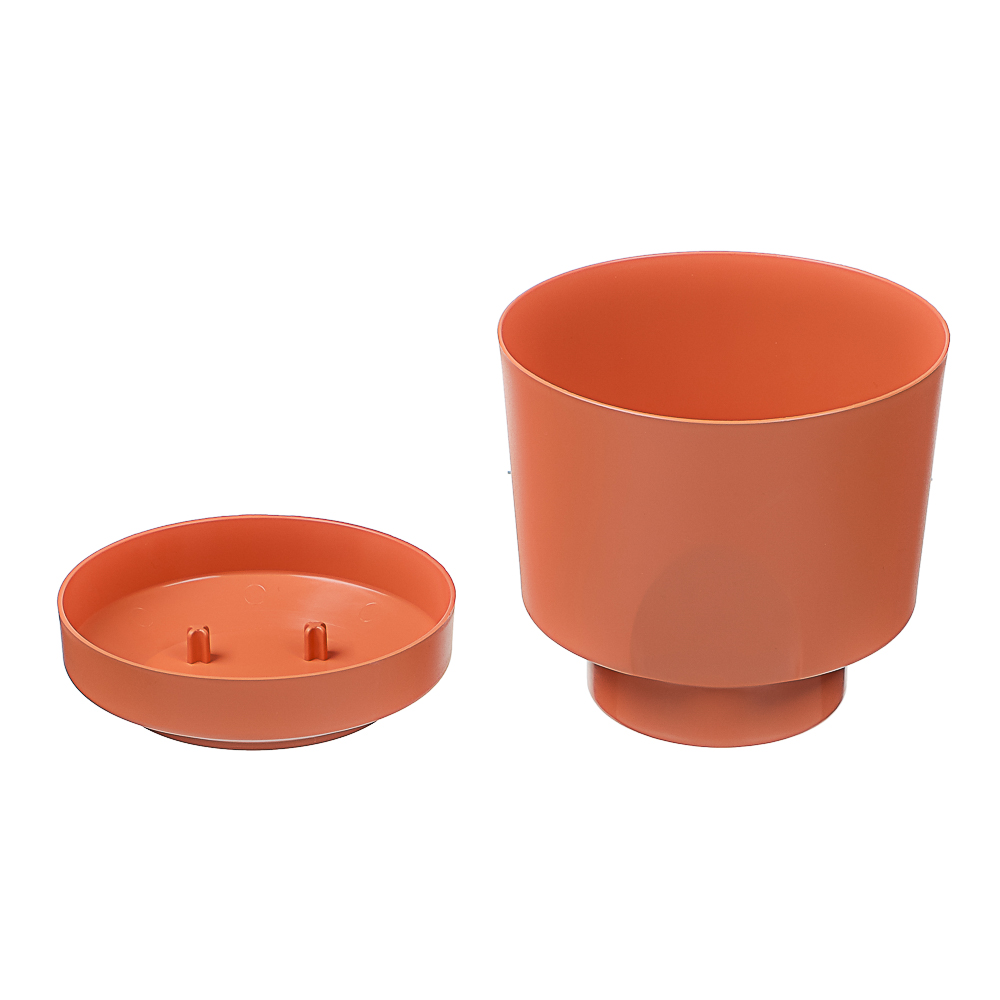 Кашпо Тренд 0,8л, d12см, h11см карамельный пластик