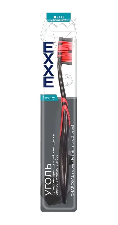 Exxe Зубная щетка luxury Уголь мягкая
