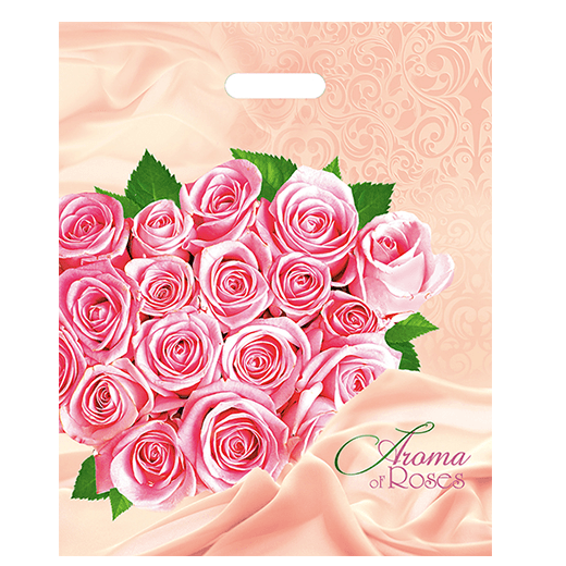 Пакет прорубной 38х47/60 мкм Розовые розы