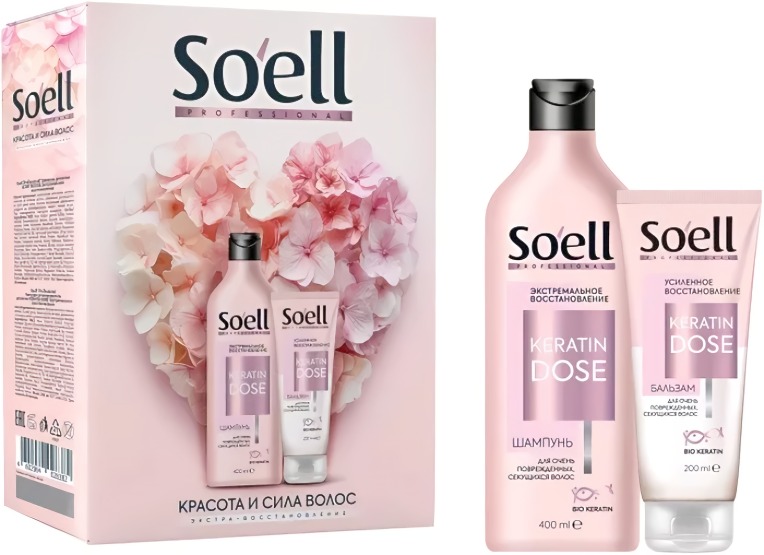 Soell Экстра восстановление (Шампунь 400 мл,бальзам-кондиционер 200 мл) 