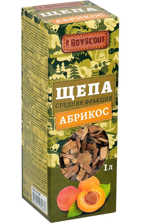 Boyscout Щепа для копчения "Абрикос" 1л 61199