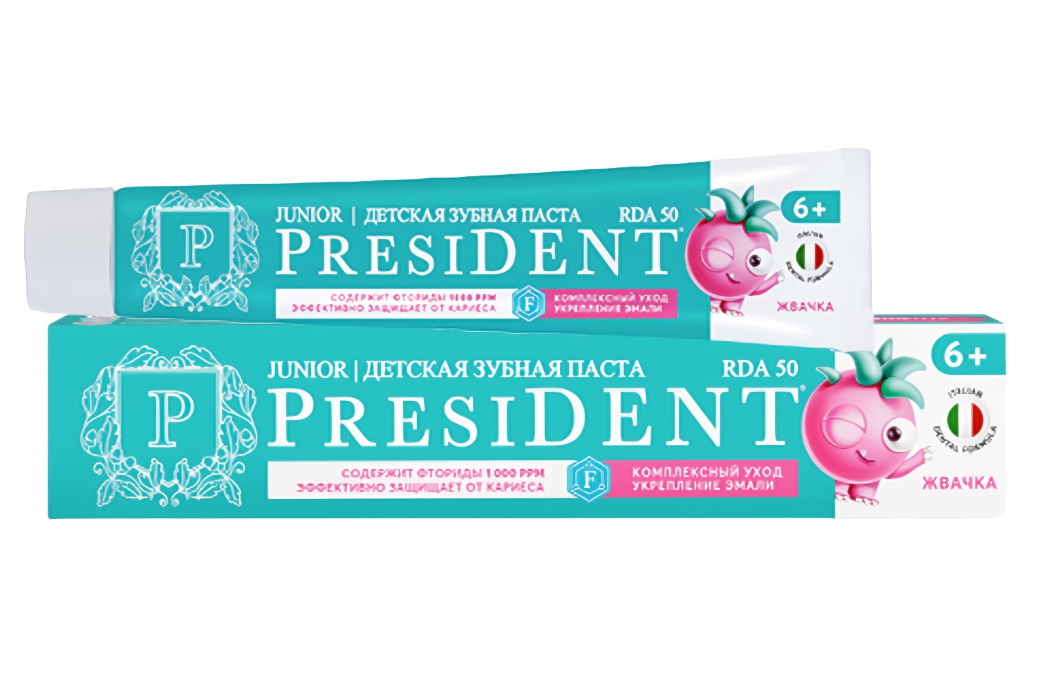 ПрезиДент зубная паста детская 6+ Жвачка 43/50г