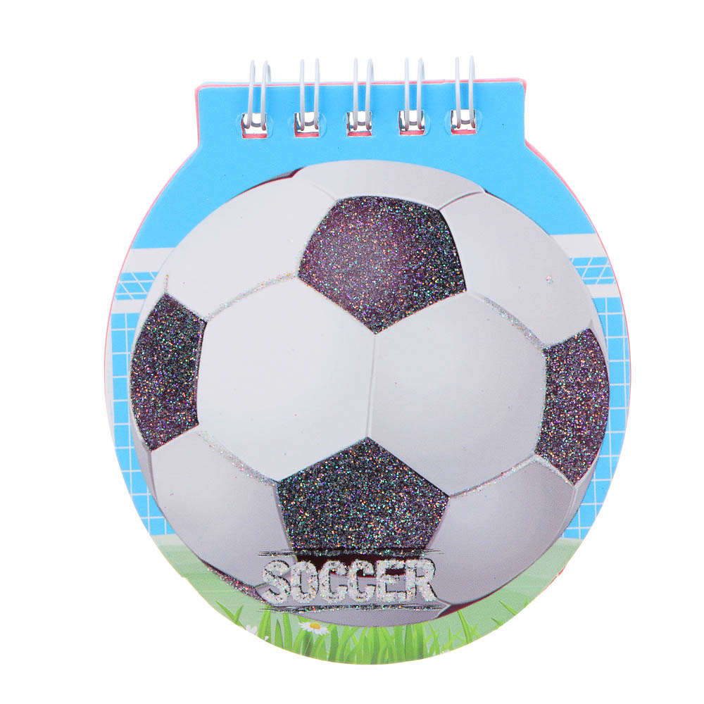 Записная книжка фигурная 40 листов в форме мячей 9,5х8,5см,