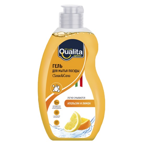 Qualita Средство для мытья посуды 500мл флакон (Lemon & Orange)