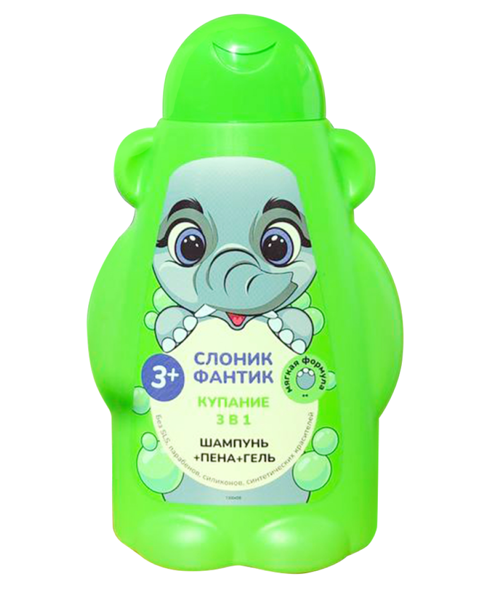 Фитопупс детский гель купание 3 в 1 "слоник фантик" 450мл