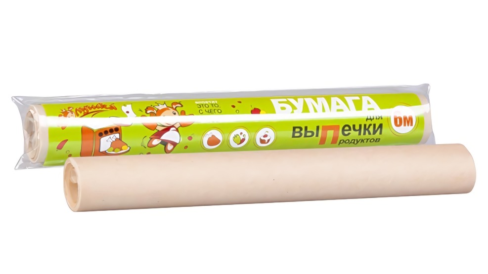 (А) Бумага для выпечки Золушка  6мх28см в ПВХ упак.