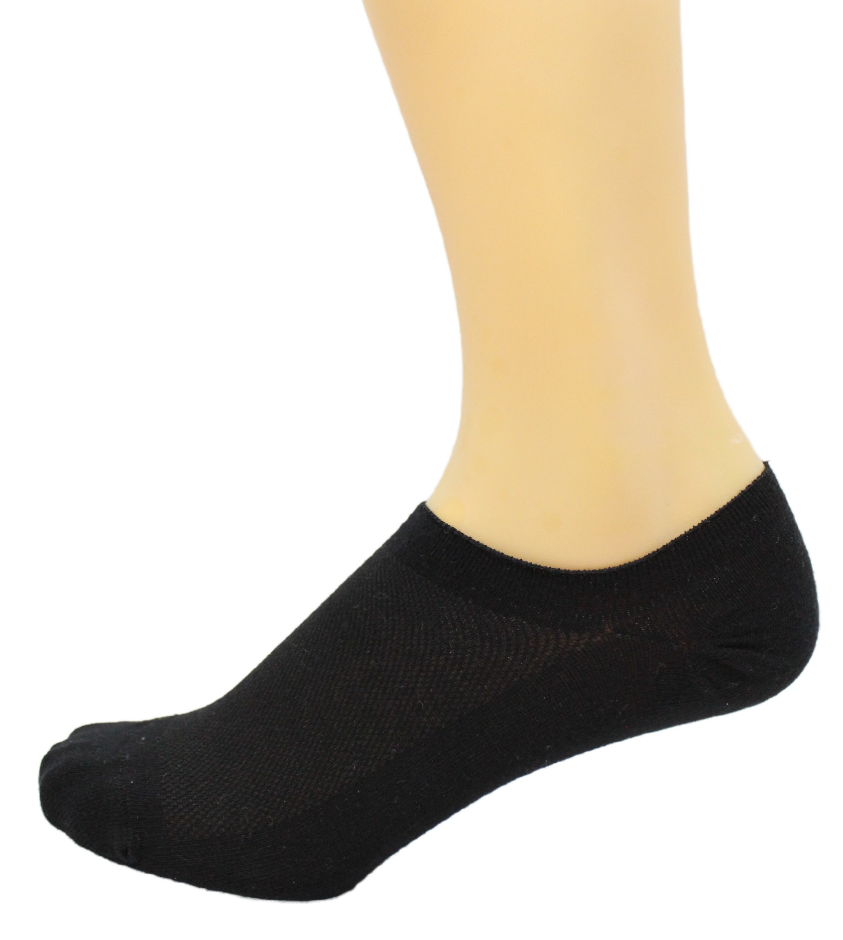 Носки женские силикон на пятке черные арт.2095ж ультракороткие