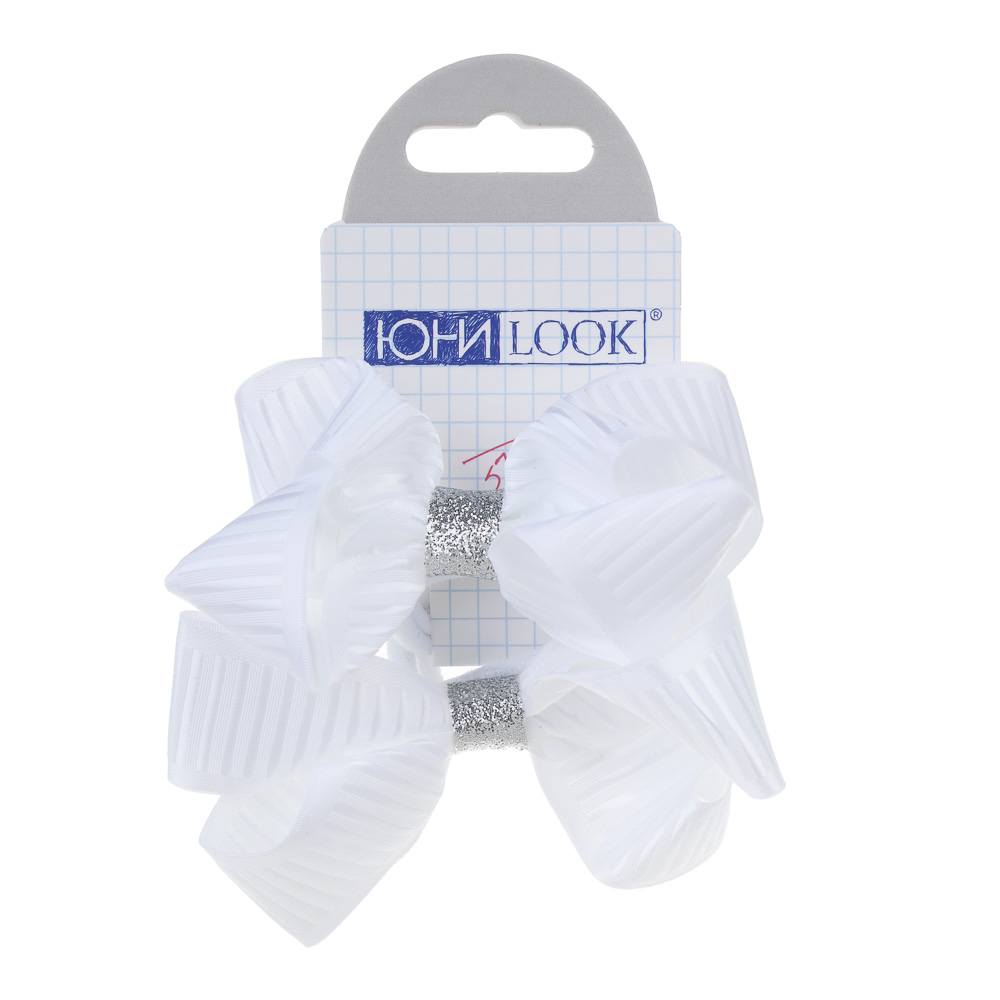 ЮНИLOOK Набор детских резинок для волос 2шт, 8см,полиэстер,2дизайна, ШБ23-03