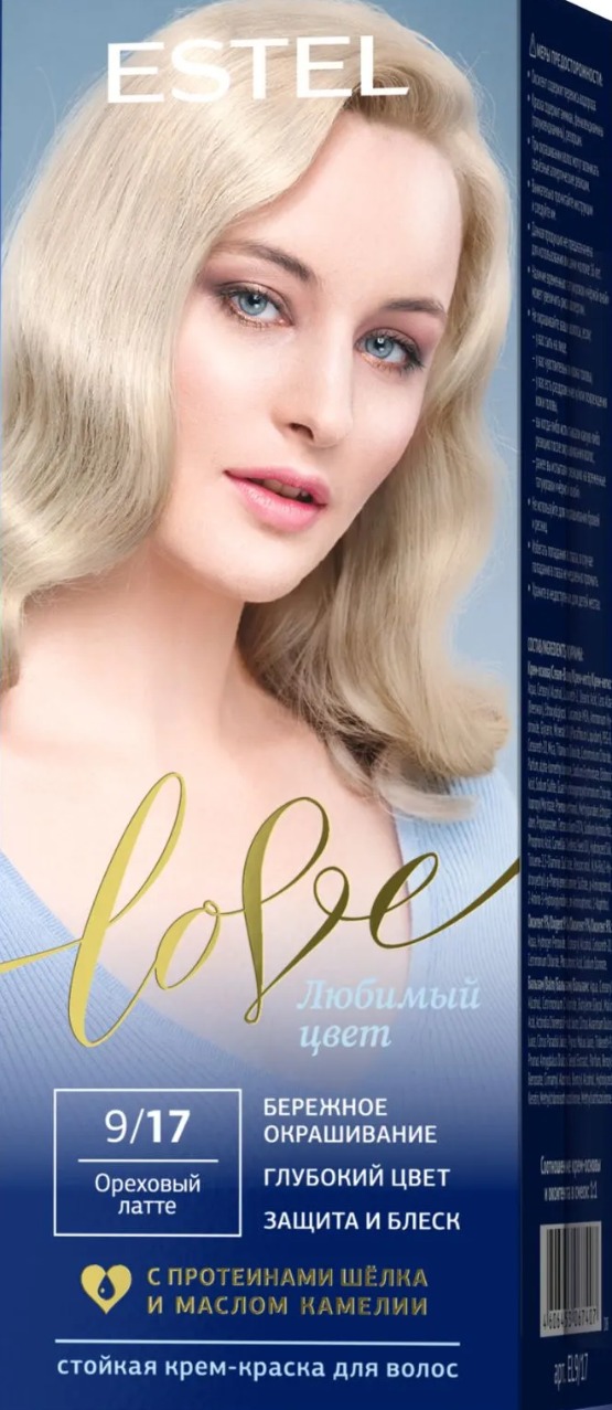 Estel Крем-краска для волос Love 115мл (EL9/17, ореховый латте)