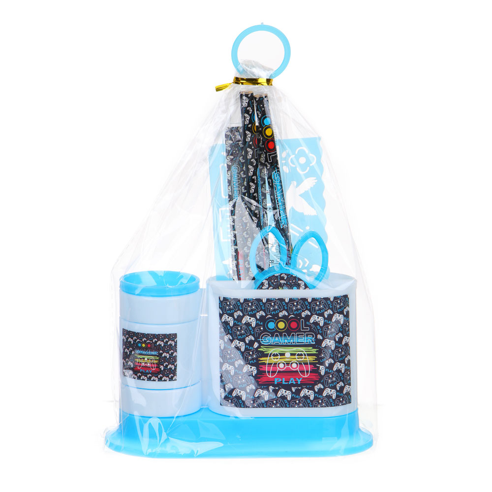 КУЛ ГЕЙМЕР Органайзер канцелярский 4 отдела 7 предметов