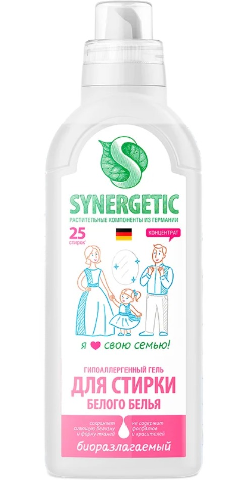 SN Биоразлагаемый концентрированный гель для стирки для белого белья 750мл