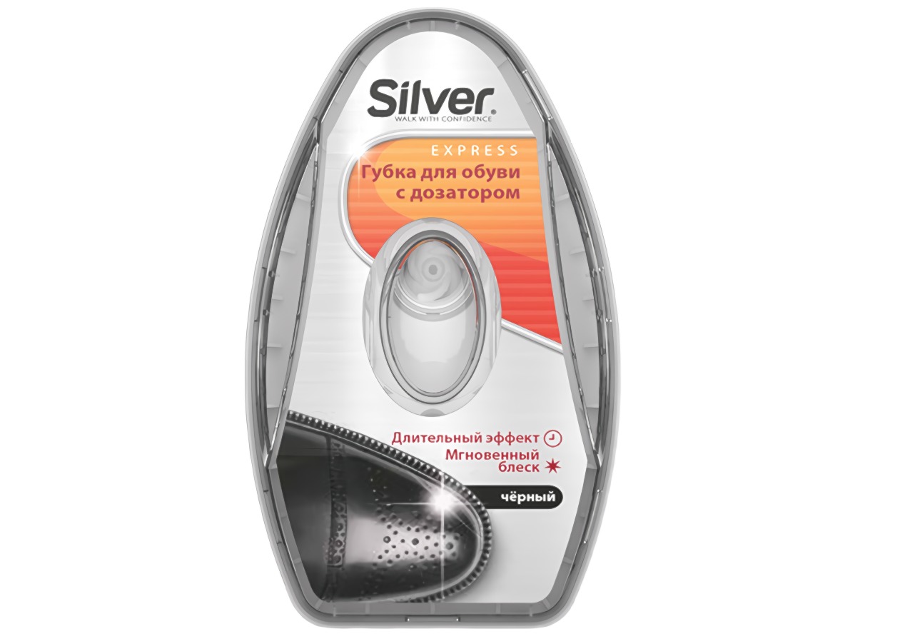 Silver Premium губка-блеск с дозатором силикон/антистатик черная 6мл PS2007-01