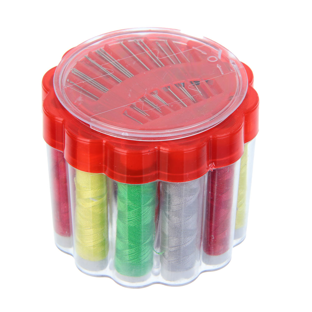 Набор для шитья (нитки, иголки, ножницы, сантиметр и т.д.) 8,5х6см, НС-013