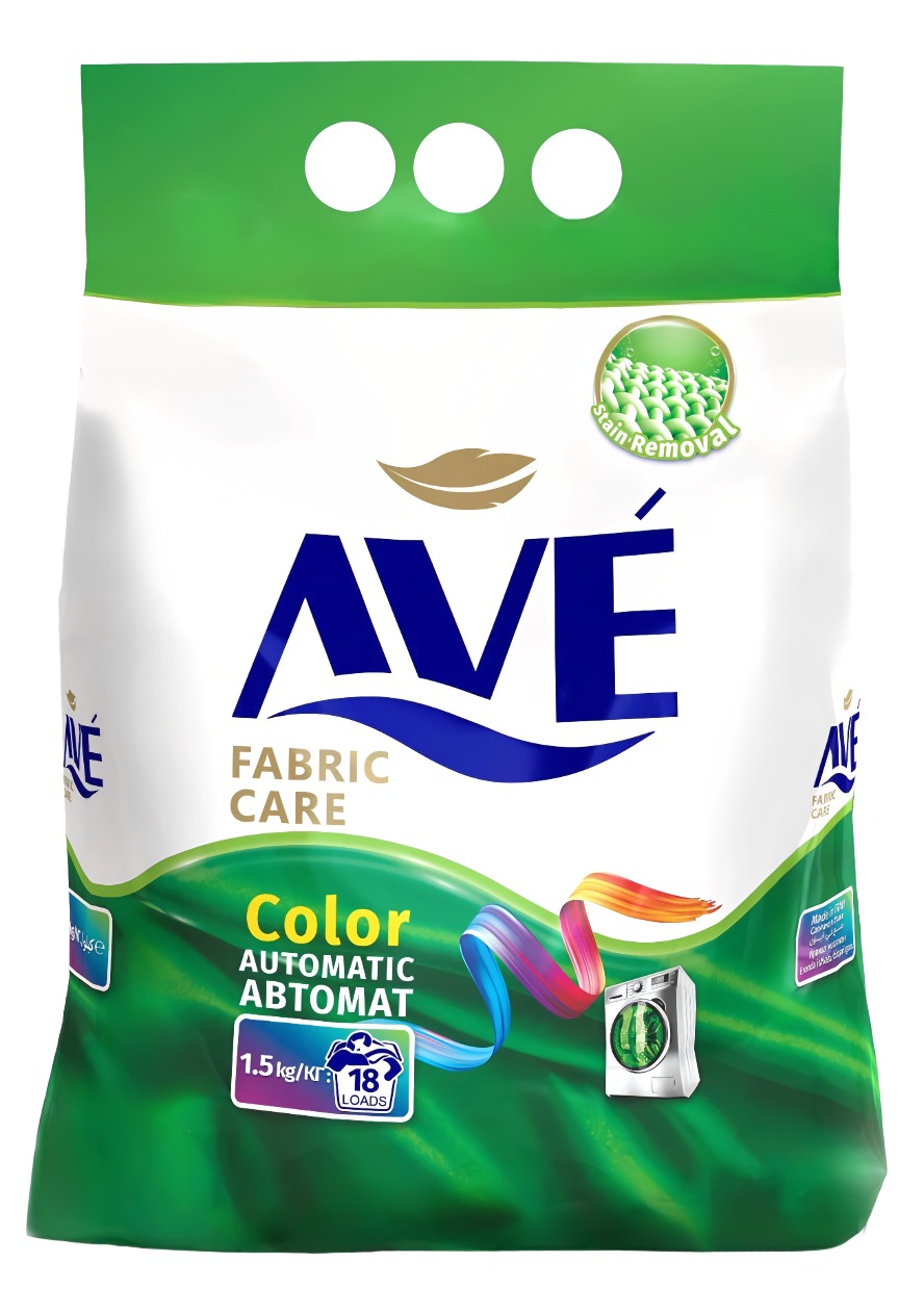 AVE порошок автомат для цветных вещей 1,5кг AVE порошок автомат для цветных вещей 1,5кг
